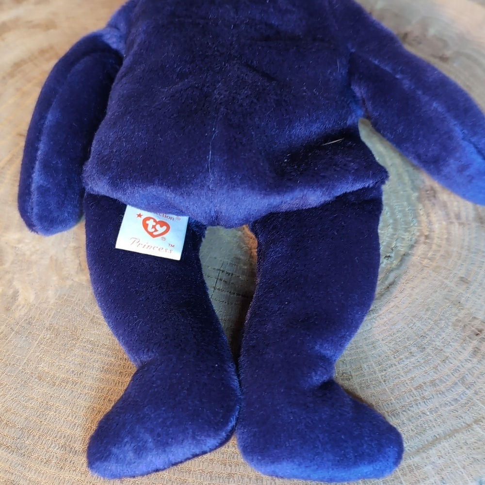 Ty Beanie Baby PRINCESS Diana Of Wales Teddy Bear - Retired Collectible 🌹💜 - Picture 6 of 10